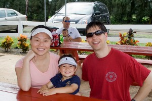 Mason Susan and Michael at Shrimp Shack Mason Susan and Michael at Shrimp Shack