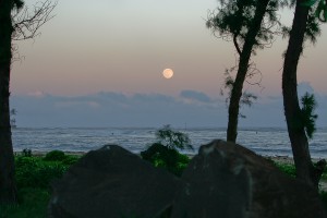 sunset we saw a rainbow every day, and the sunset was just as stunning