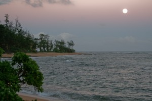 beach at Napali Coast sunset on the beach at Napali Coast