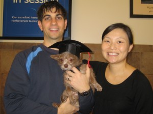 IMG_2562 Taco el doggies graduates doggie school magna cum doggie.